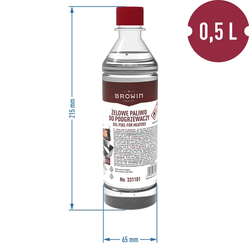 Carburante in gel per riscaldatori affumicatore 0,5 L - 2