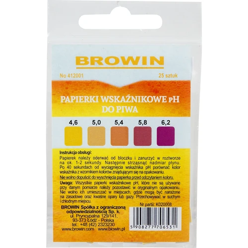 Cartine indicatrici di pH per birra - tornasole