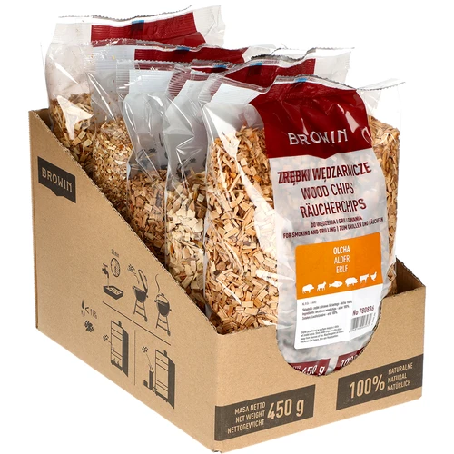 Chips di legno di ontano per affumicare/grigliare, 450 g, classe 8 - 2