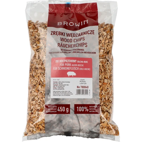 Chips di legno per affumicare e grigliare, 70% ontano + 30% faggio, 450 g, classe 8