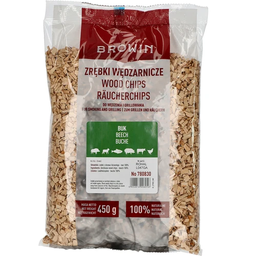 Chips di legno per affumicare/grigliare, faggio, 450 g, classe 8
