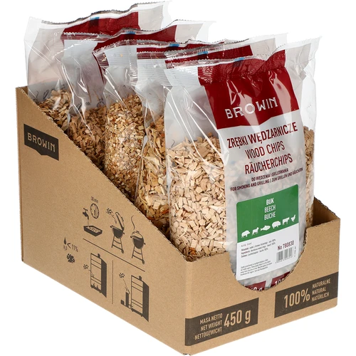 Chips di legno per affumicare/grigliare, faggio, 450 g, classe 8 - 2
