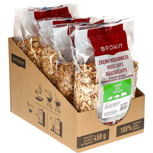 Chips di legno per affumicare/grigliare, melo, 450 g, classe 8 - 2