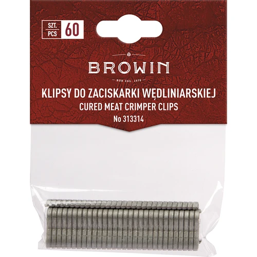 Clip per pinzatrice per salumi - 60 pezzi  - 1 
