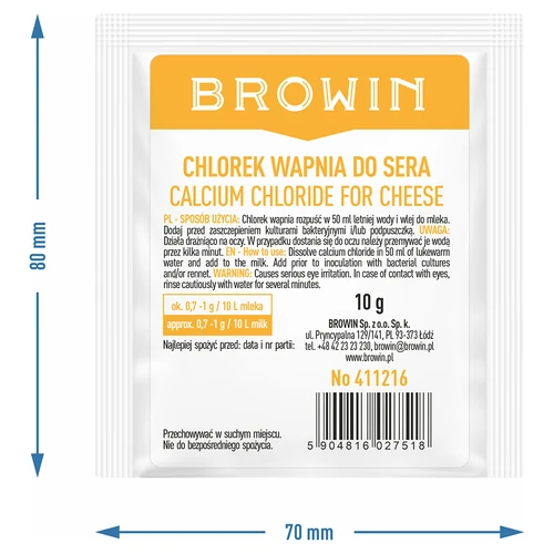 Cloruro di calcio per formaggi, 10 g - 11