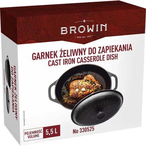 Cocotte in ghisa da forno, 5.5 L - 6