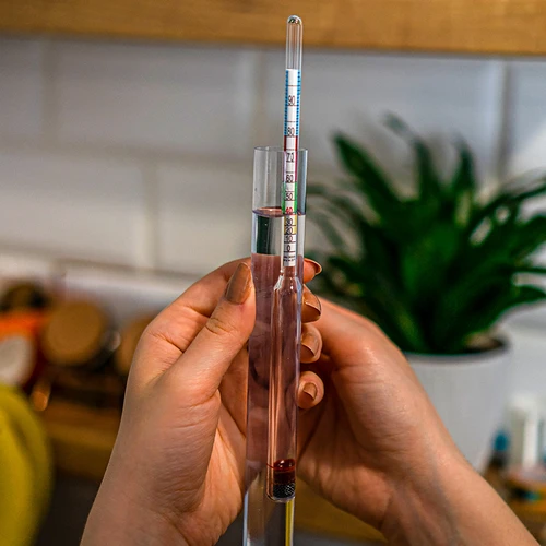 Colonna di filtrazione in vetro con alcolometro, tubo in silicone e carbone di cocco - 8