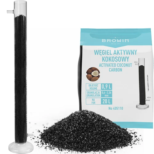 Colonna filtrante in vetro in kit con alcolometro, tubicino in silicone e carbone attivo di cocco - 2