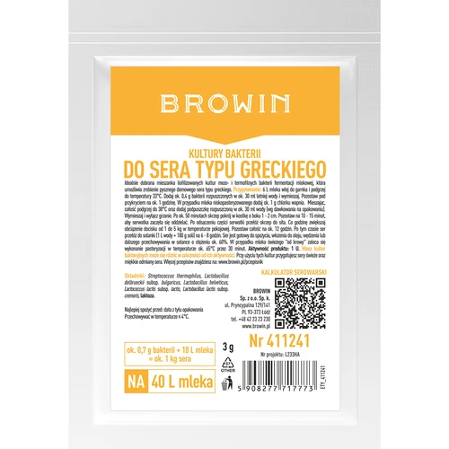 Colture batteriche per formaggio greco  - 1 