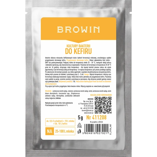 Colture batteriche per kefir e latte fermentato, 5 g