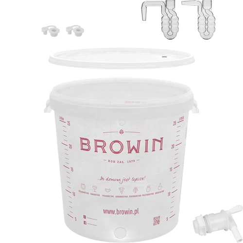 Contenitore di fermentazione 30 L con coperchio e rubinetto  - 1 