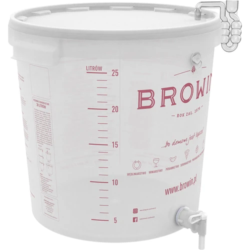 Contenitore di fermentazione 30 L con coperchio e rubinetto - 4