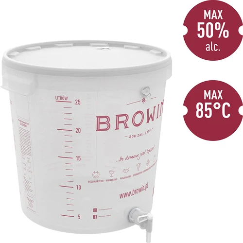 Contenitore di fermentazione 30 L con coperchio e rubinetto - 3