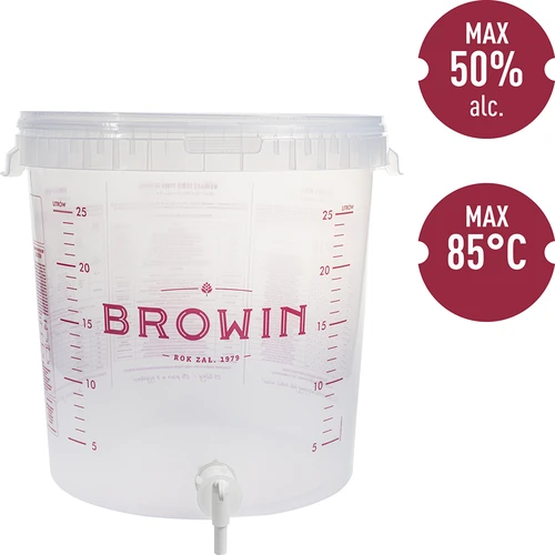 Contenitore di fermentazione 30 L con coperchio e rubinetto - 4