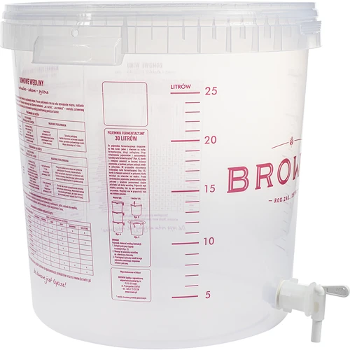 Contenitore di fermentazione 30 L con coperchio e rubinetto - 5