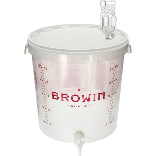 Contenitore di fermentazione 30 L con stampa, rubinetto e 3 gorgogliatori