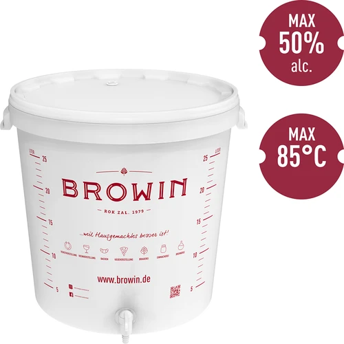 Contenitore di fermentazione 30L con coperchio e rubinetto DE - 2