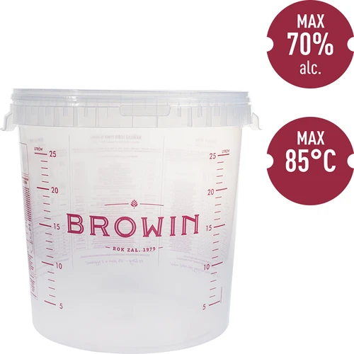 Contenitore di fermentazione 30L con stampa, 2 tubi - 10