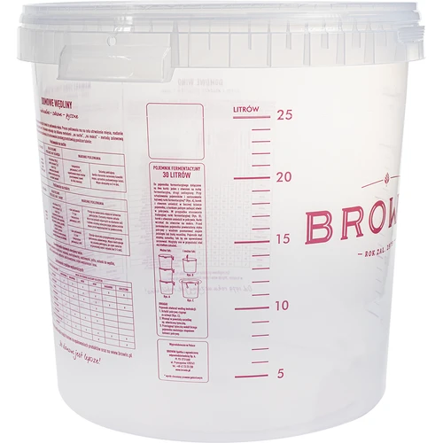 Contenitore di fermentazione 30L con stampa, 2 tubi - 3