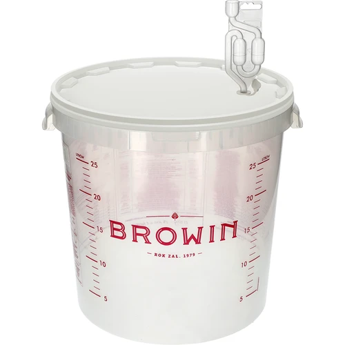 Contenitore di fermentazione 30L con stampa e 3 tubi  - 1 