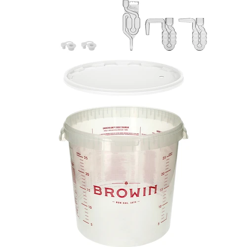 Contenitore di fermentazione 30L con stampa e 3 tubi - 3