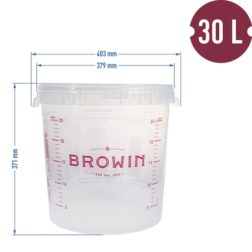 Contenitore di fermentazione 30L con stampa e 3 tubi - 2