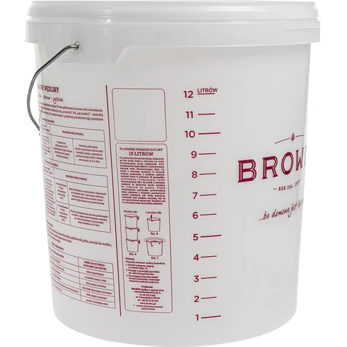 Contenitore di fermentazione - stampa, coperchio, 15 L - 4