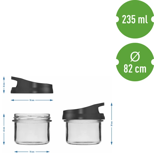 Contenitore di vetro 235 ml, con coperchio da appendere - 5