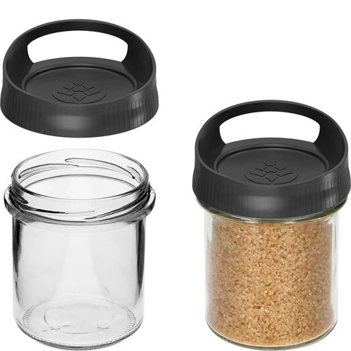 Contenitore di vetro 350 ml, con coperchio da appendere - 2