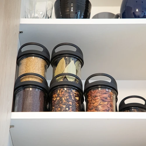 Contenitore di vetro 350 ml, con coperchio da appendere - 7
