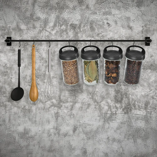 Contenitore in vetro 545 ml con coperchio da appendere - 6