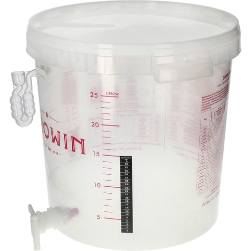 Contenitore per fermentazione della birra con gorgogliatore, rubinetto, termometro e riduttore di sedimenti - 2