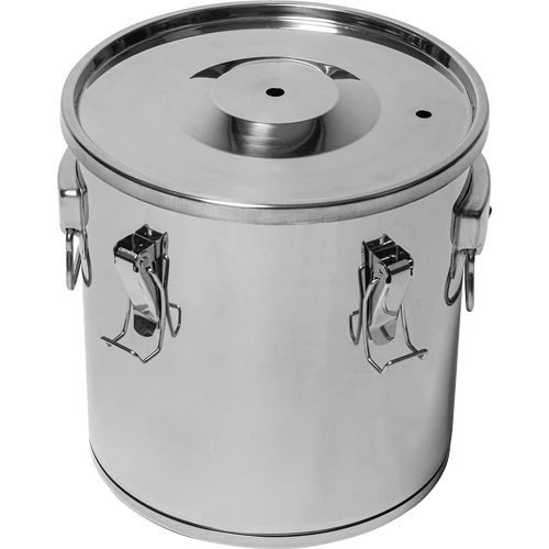 Contenitore per fermentazione e distillazione - acciaio inox 18 L, 5 chiusure a leva - 6