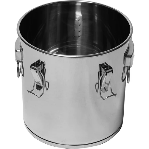 Contenitore per fermentazione e distillazione - acciaio inox 18 L, 5 chiusure a leva - 7