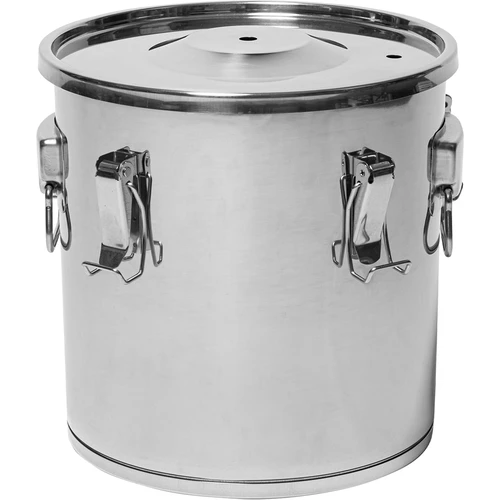 Contenitore per fermentazione e distillazione - acciaio inox 18 L, 5 chiusure a leva - 8