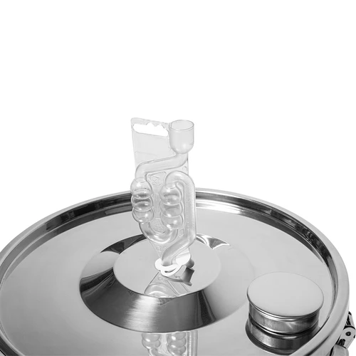 Contenitore per fermentazione e distillazione - acciaio inox 18 L, 5 chiusure a leva - 9