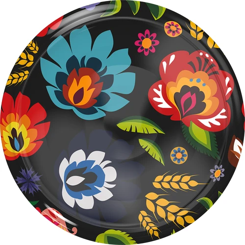 Coperchio fi 66/4 nero Folk - 10 pezzi  - 1 