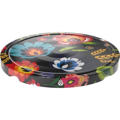 Coperchio fi 66/4 nero Folk - 10 pezzi - 2