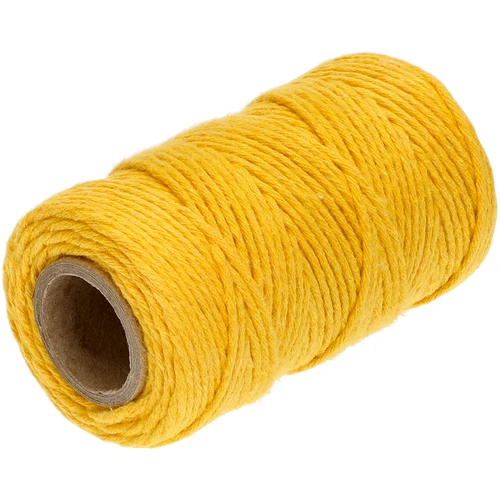 Cordino in cotone giallo 2 mm/55 m/100 g - 2