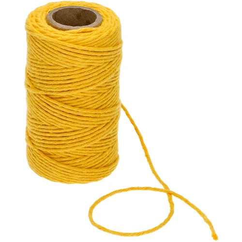 Cordino in cotone giallo 2 mm/55 m/100 g - 3