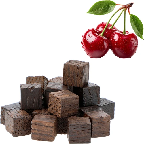 Cubetti di rovere francese, forte tostatura, aromatizzati - Ciliegia, 20 g - 3