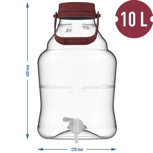 Damigiana 10 L con manico e rubinetto - 13