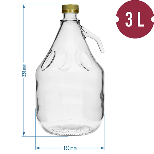 Damigiana 3L Dama con tappo a vite - 4