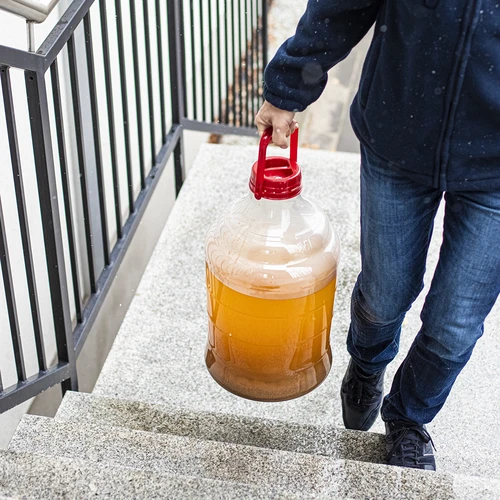 Damigiana da vino leggera e infrangibile con manico, 20 L - 15