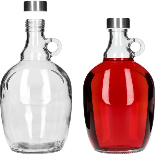 Damigiana Dama 1,5 L con tappo a vite in metallo Ø 43 mm e manico - 3