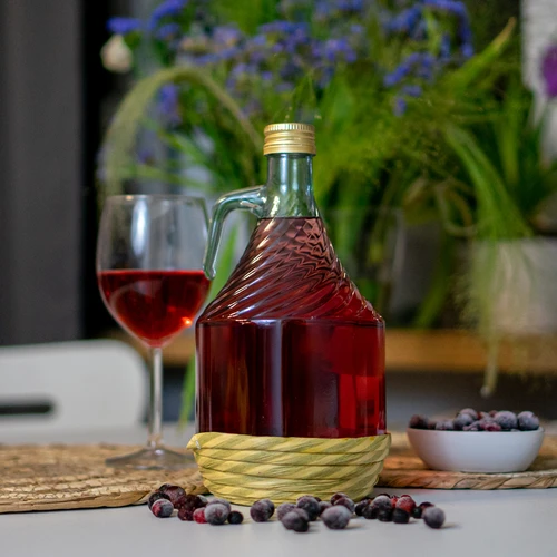 Damigiana Dama 1 L con rivestimento in vimini e tappo a vite - 3