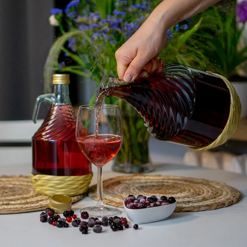 Damigiana Dama 2 L in vimini, con tappo a vite - 5