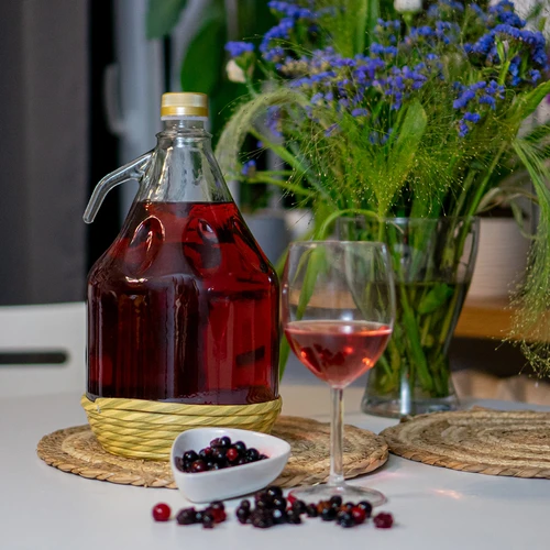 Damigiana Dama 3 l con rivestimento intrecciato e tappo a vite - 3