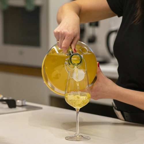 Damigiana Dama 5 L - cestello in plastica, chiusura meccanica a filo - 3