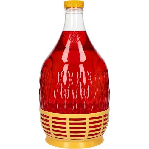 Damigiana Dama 5 L in PET, con tappo a vite e cestello - 2